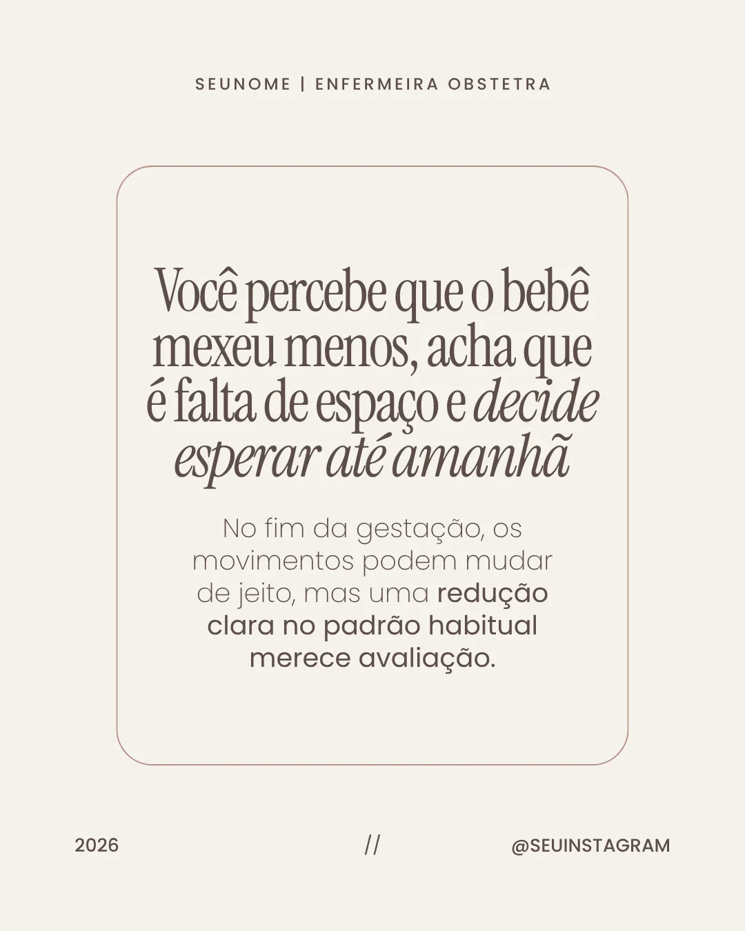 Post para feed de enfermagem obstétrica 6
